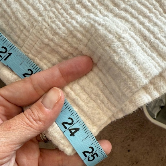 Madewell Lightspun Pull On Balloon Pants in Lighthouse Color Off White Size MED - Picture 12 of 13